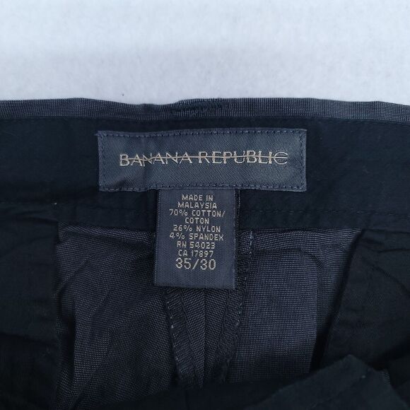 Banana Republic Casual Button Zip Medium Wash Chino Pants Mens Size 35/30 Gray - Picture 4 of 7